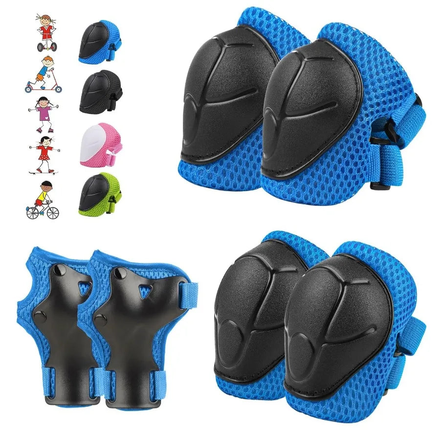 6PCS Protective Gear Set Knee Pads Aged 3-10yrs