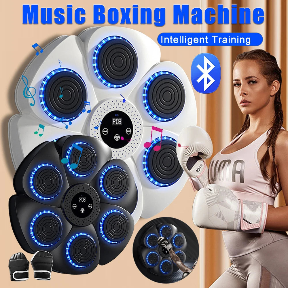 Adjustable Speed Workout Boxing Wall Pad RGB Light with Gloves