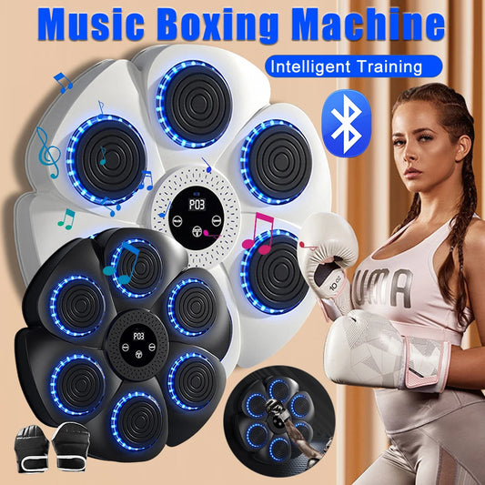 Adjustable Speed Workout Boxing Wall Pad RGB Light with Gloves