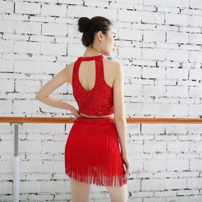 2 Pc Girls Latin Dance Competition Costumes