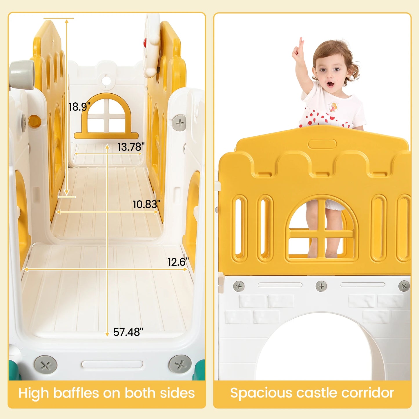 8 In 1 Toddler Slide Indoor Playground