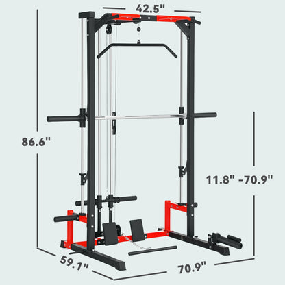 Multi-Function Power Cage with Lat Pull down