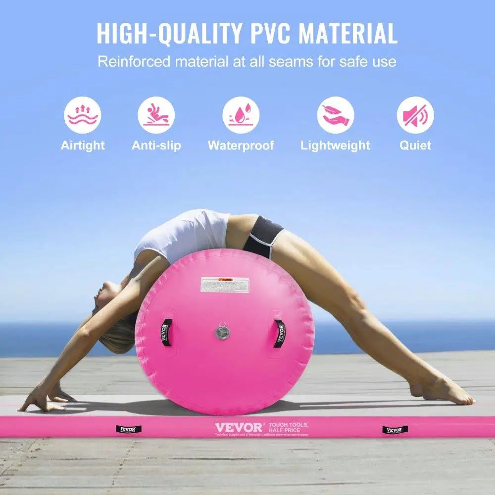 Inflatable Mat and Roller Barrel with Electric Pump