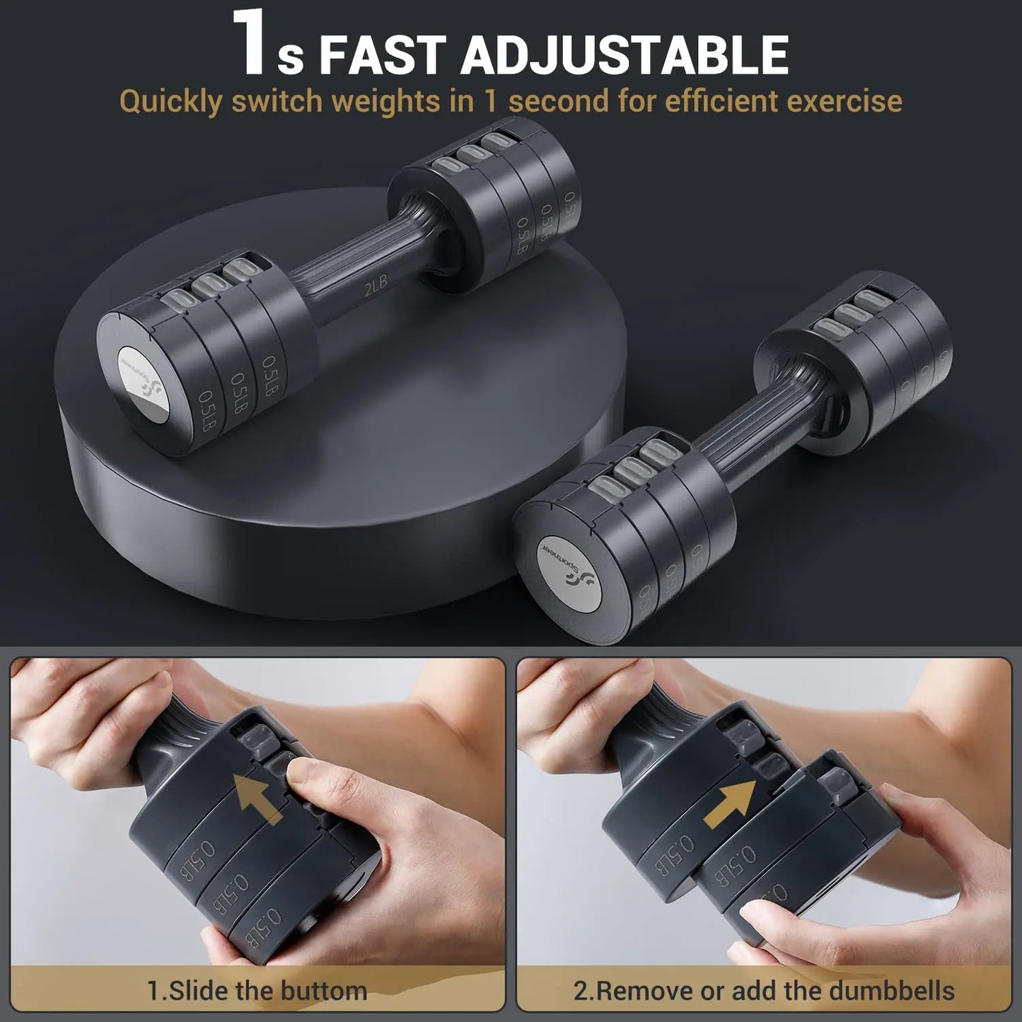 Adjustable Dumbbell Set 5lb