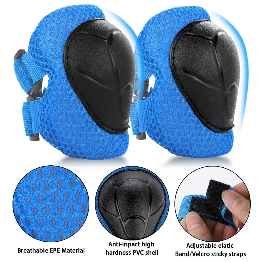 6PCS Protective Gear Set Knee Pads Aged 3-10yrs