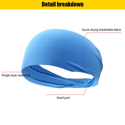 Ultra-Thin Unisex Elastic Headband Sweat Absorption Breathable