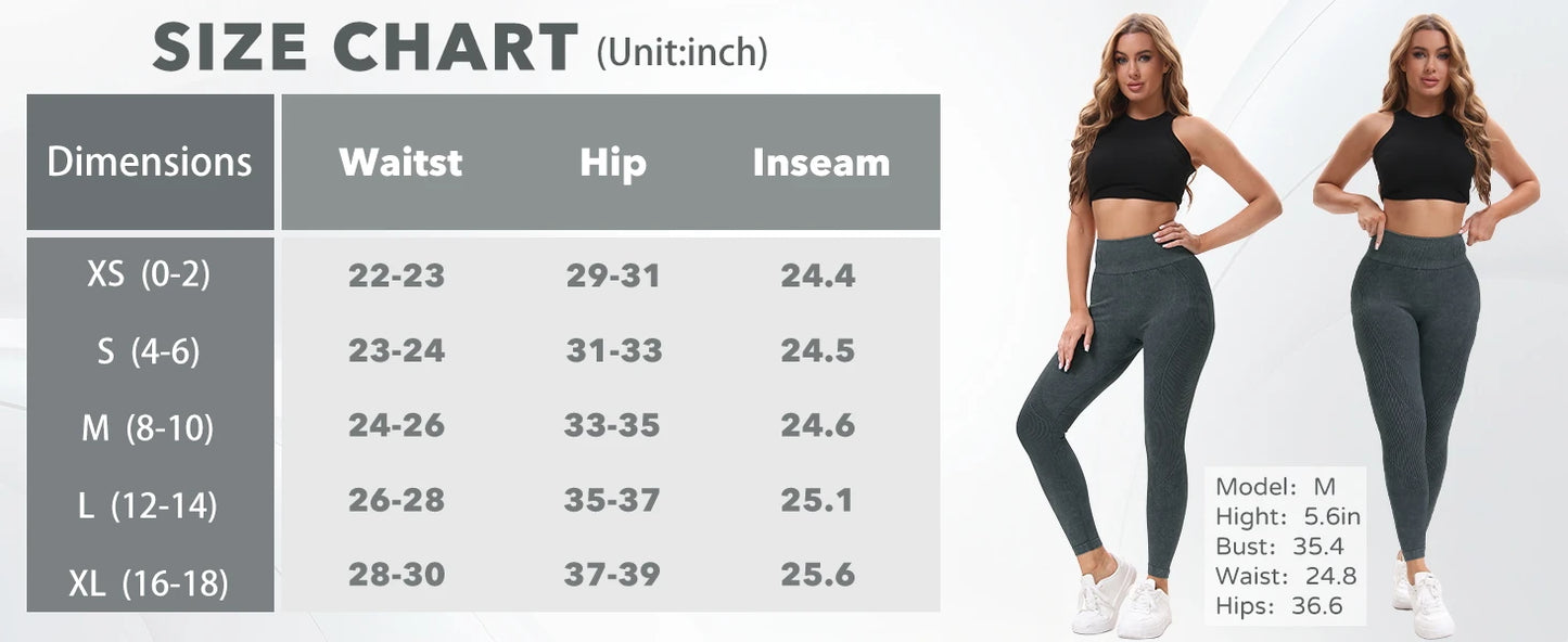 2 Pack Women's High Waisted Sexy Butt Lifting Leggings