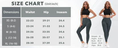 2 Pack Women's High Waisted Sexy Butt Lifting Leggings