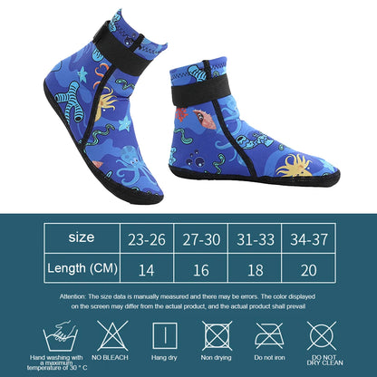 Kids Neoprene Water Socks Anti-slip Adjustable