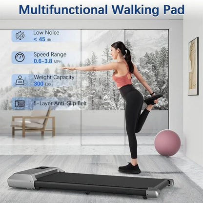 300lbs Treadmill 2.5HPmills Walking Pad LCD Digital Data Display