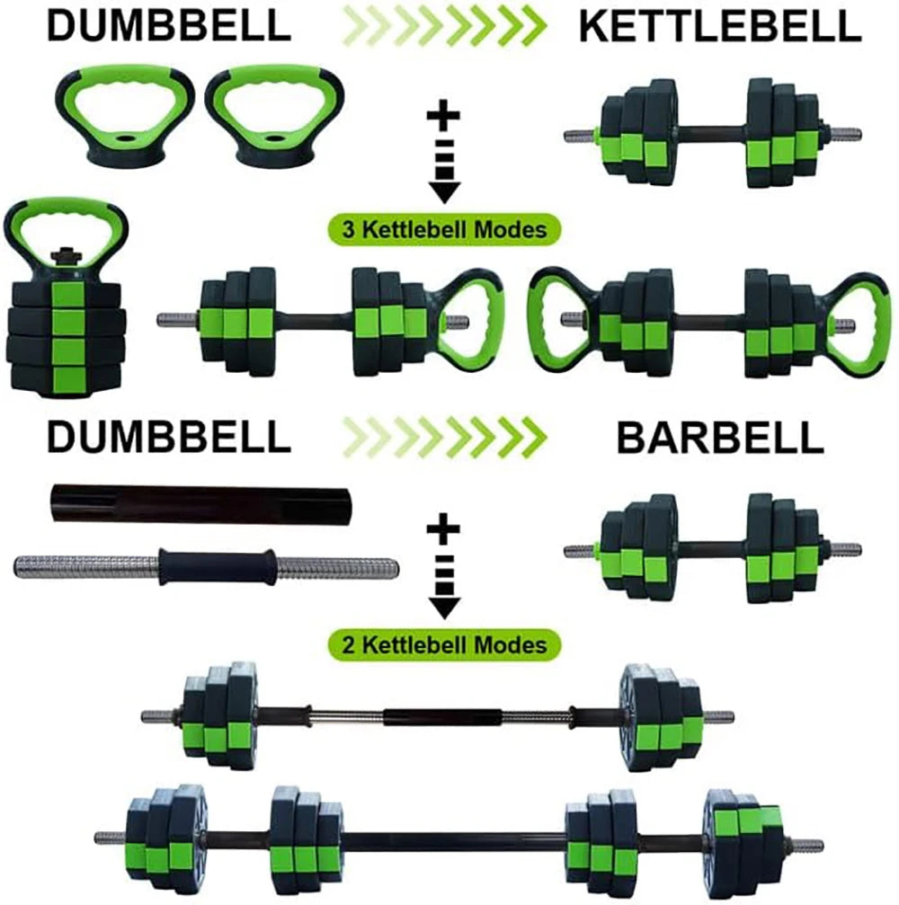 4 in 1 Adjustable Dumbbell Set,44lbs Weight Set