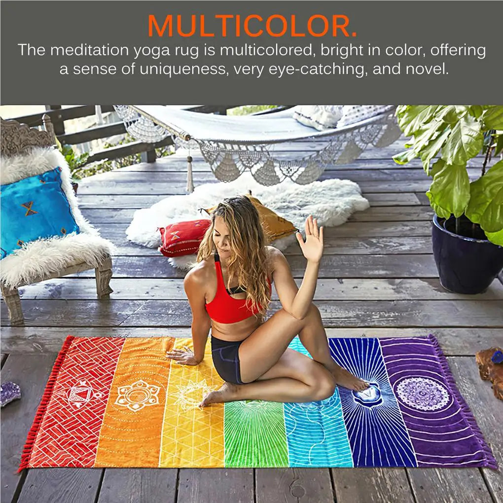 Meditation Rug Multipurpose Tassel Floor Mat
