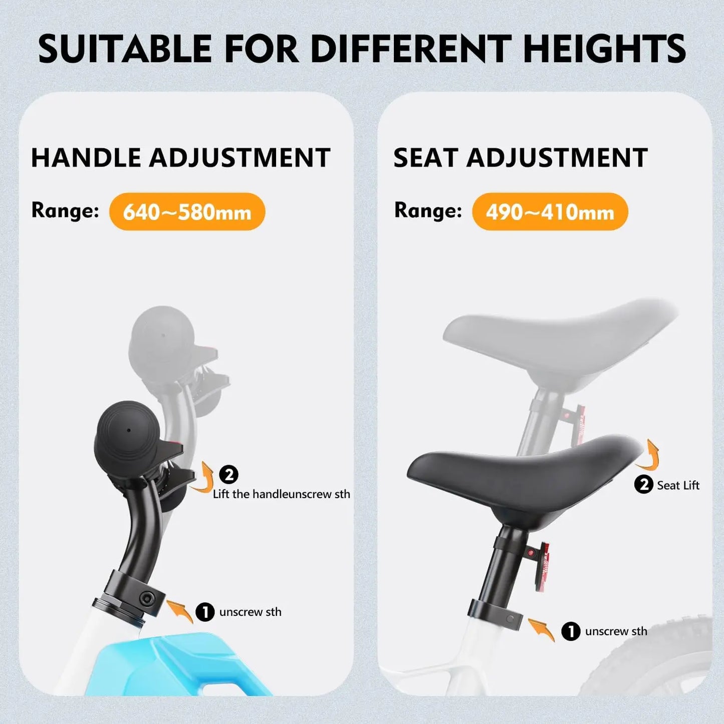 Electric Balance Bike for Kids, 180W, 12" Pneumatic Tire 21.6V/5.2Ah