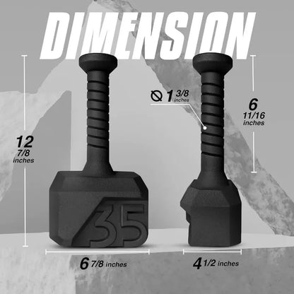 Hammer Kettlebells 15, 25, 35 lbs - Cast Iron Weights Anti Slip