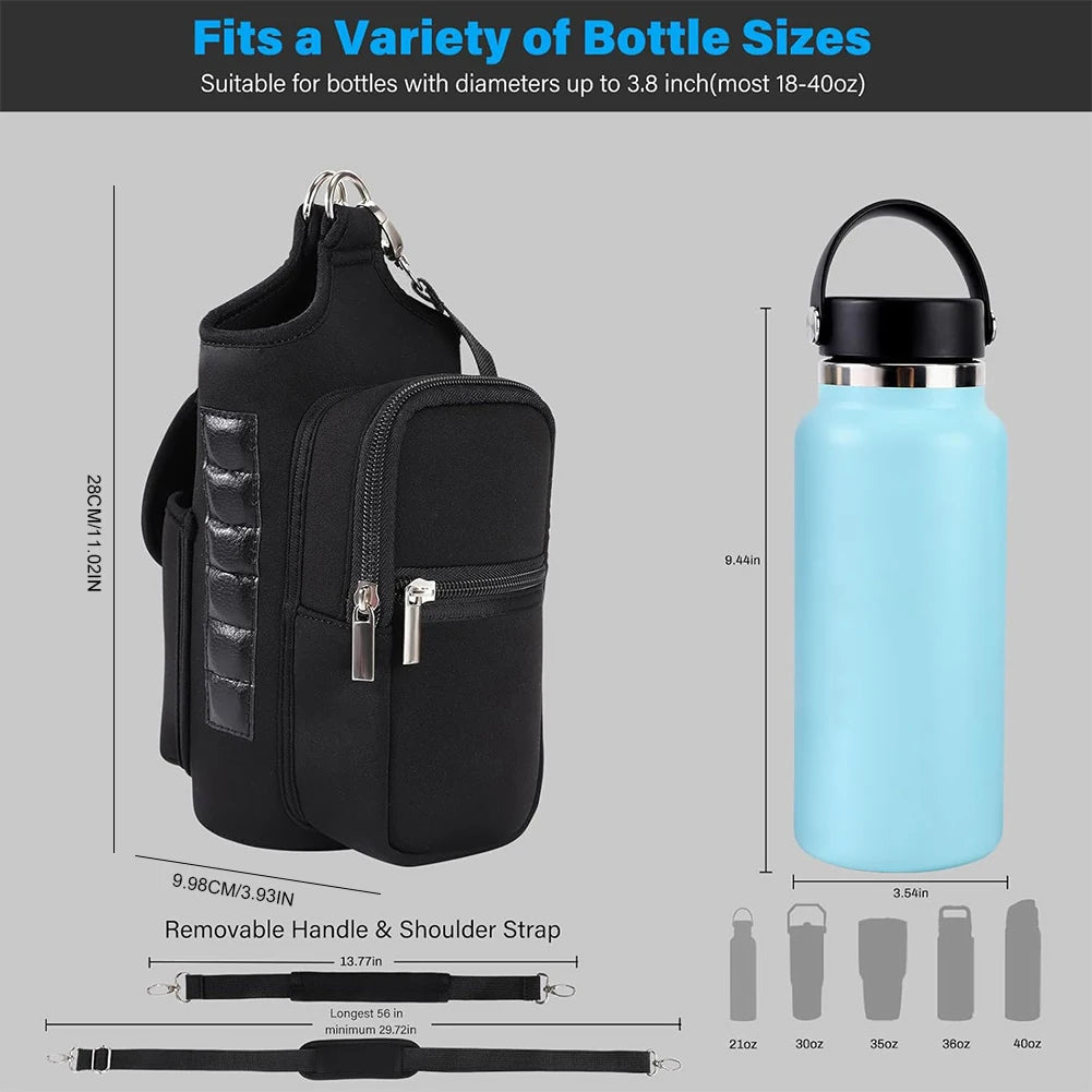 Magnetic Gym Bag Crossbody Water Bottle Pouch
