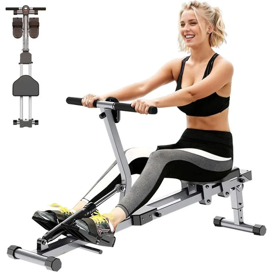 Folding Rowing, Hydraulic Machine. 12 Levels of Adjustable Resistance