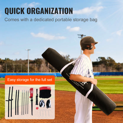 SucceBuy 7ft x 7ft Portable Baseball Softball Practice Training Net