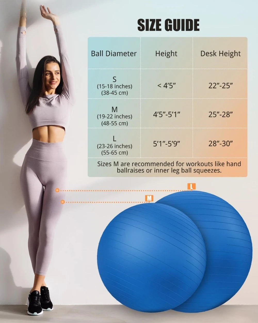 Yoga Ball Workout Ball, Explosion-proof Anti-Slip