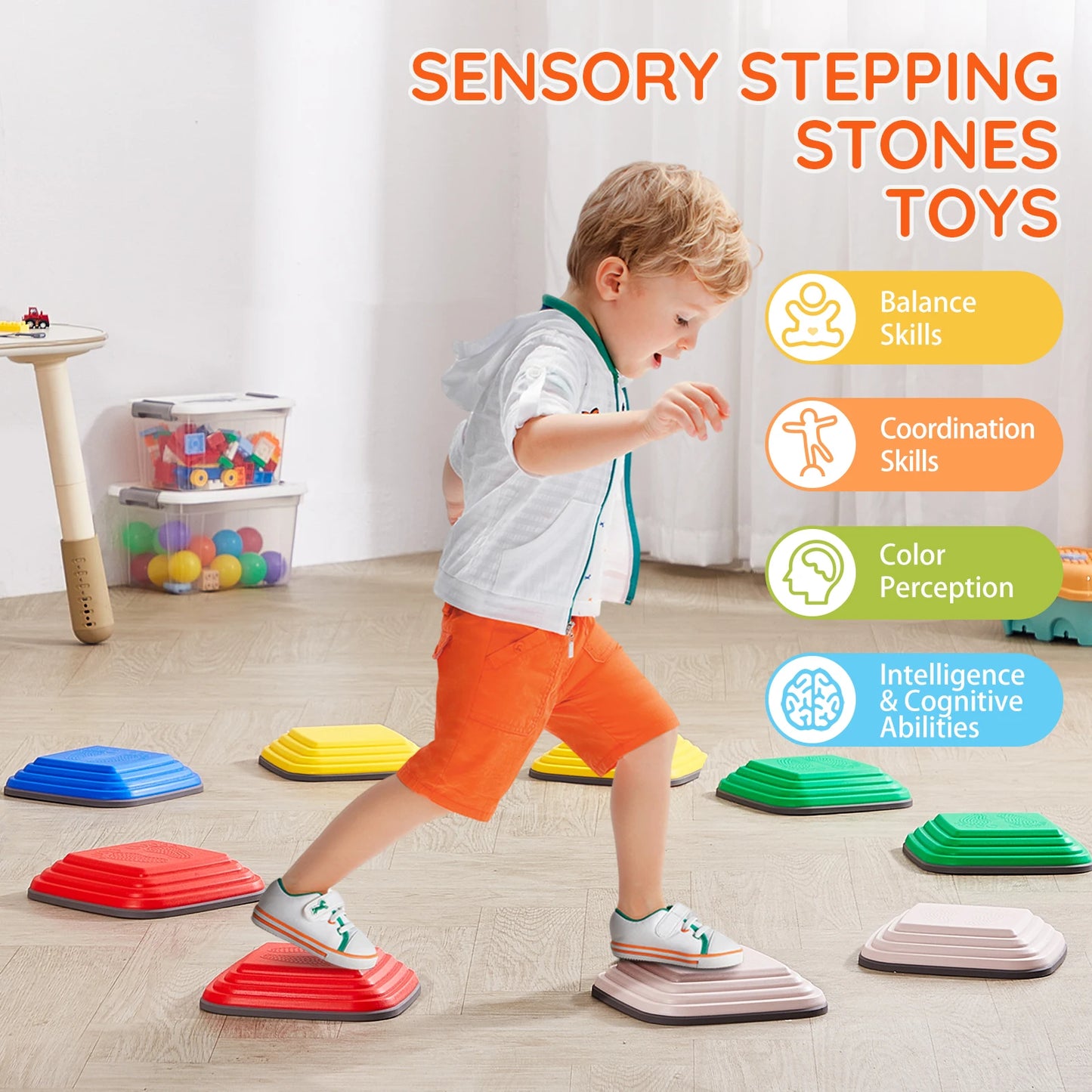 10PCS Balance Training Stepping Stones Toddlers Sensory Coordination