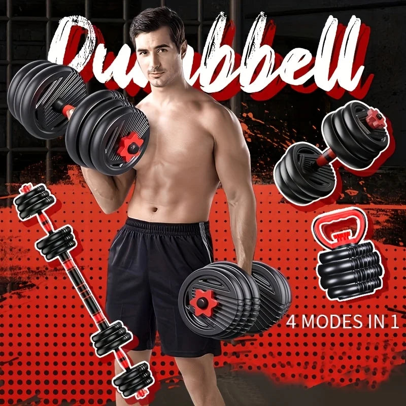 4-in-1 adjustable weight dumbbell set, 22lbs exercise equipment