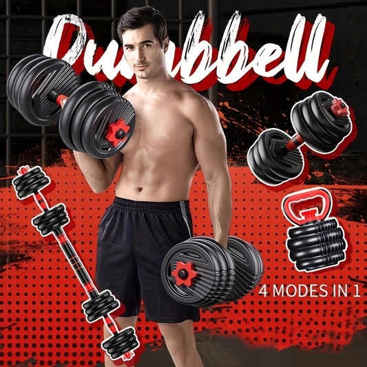 4-in-1 adjustable weight dumbbell set, 22lbs exercise equipment