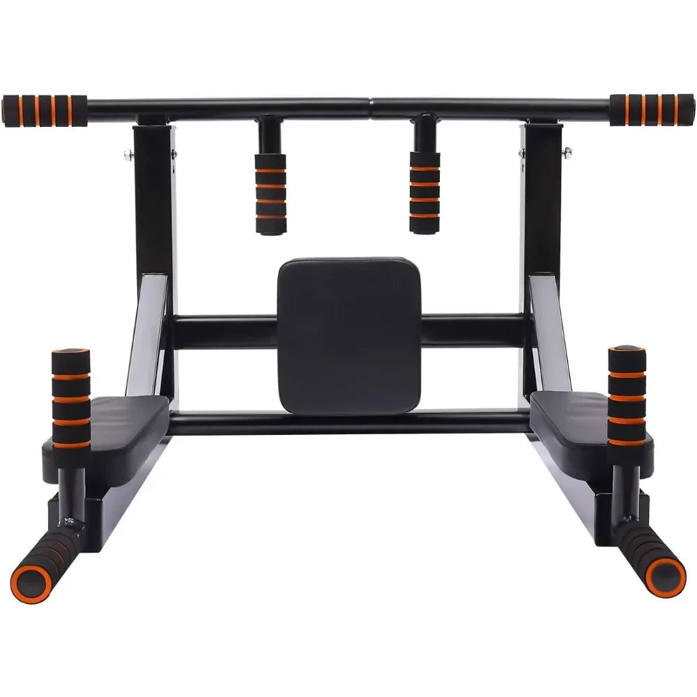 Multi-grip Wall Mount Pull-up Bar Dip Station