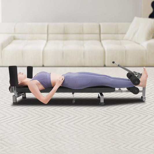 Gravity Inversion Bench - Adjustable Back Stretcher & Fitness Trainer for Spinal Decompression, Core Workouts & Home Gym