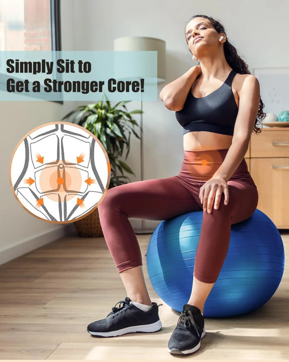 Yoga Ball Workout Ball, Explosion-proof Anti-Slip