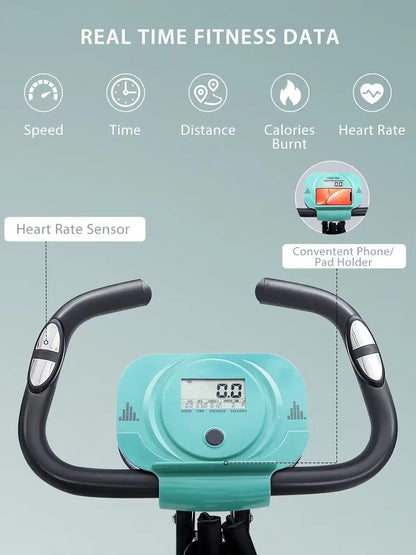 Workout Bike For Home - 4 In 1 Recumbent Exercise Bike and Upright Indoor Cycling Bike Positions