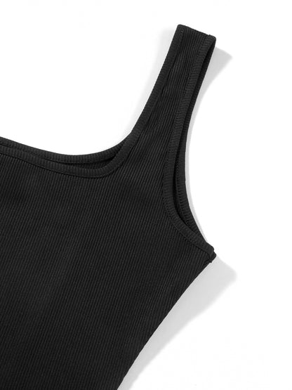 Women Sleeveless Bodycon Jumpsuit Summer U-neck